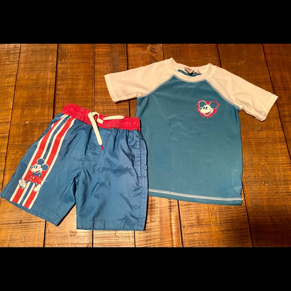 Boys Junk Food Clothing Short Sleeve Swim Shirt Rash Guard & Trunks Set Size XS